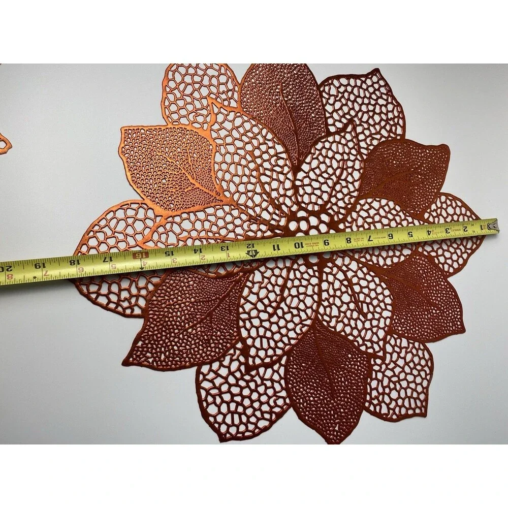 4 Red Poinsettia Placemats 18 Inches Christmas Dining Room Table Decor